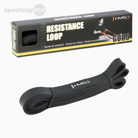 GU05 BLACK 22 x 4.5 x 2080 MM GUMA DO ĆWICZEŃ HMS GU05 BLACK 22 x 4.5 x 2080 MM GUMA DO ĆWICZEŃ HMS