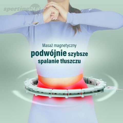 HHM14 HULA HOP GREEN Z MAGNESAMI I OBCIĄŻNIKIEM + LICZNIK HMS HHM14 HULA HOP GREEN Z MAGNESAMI I OBCIĄŻNIKIEM + LICZNIK HMS