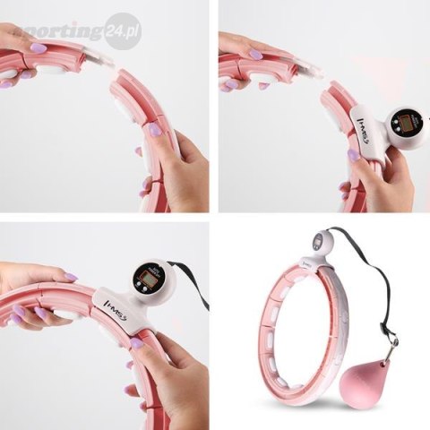 HHM15 HULA HOP PINK Z MAGNESEM I OBCIĄŻNIKIEM + LICZNIK HMS HHM15 HULA HOP PINK Z MAGNESEM I OBCIĄŻNIKIEM + LICZNIK HMS