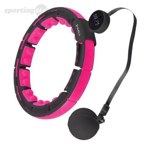 HHM16 HULA HOP BLACK/PINK Z MAGNESAMI I OBCIĄŻNIKIEM + LICZNIK HMS HHM16 HULA HOP BLACK/PINK Z MAGNESAMI I OBCIĄŻNIKIEM + LICZNIK HMS