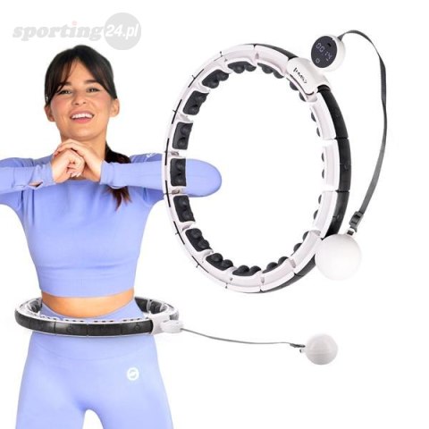 HHM16 HULA HOP WHITE Z MAGNESAMI I OBCIĄŻNIKIEM + LICZNIK HMS HHM16 HULA HOP WHITE Z MAGNESAMI I OBCIĄŻNIKIEM + LICZNIK HMS