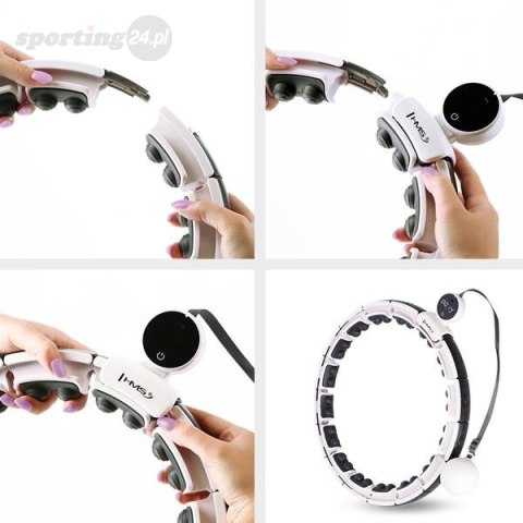 HHM16 HULA HOP WHITE Z MAGNESAMI I OBCIĄŻNIKIEM + LICZNIK HMS HHM16 HULA HOP WHITE Z MAGNESAMI I OBCIĄŻNIKIEM + LICZNIK HMS