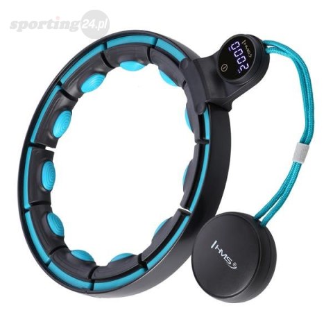 HHM17 HULA HOP BLACK/TURQUOISE Z MAGNESAMI I OBCIĄŻNIKIEM + LICZNIK HMS HHM17 HULA HOP BLACK/TURQUOISE Z MAGNESAMI I OBCIĄŻNIKIEM + LICZNIK HMS