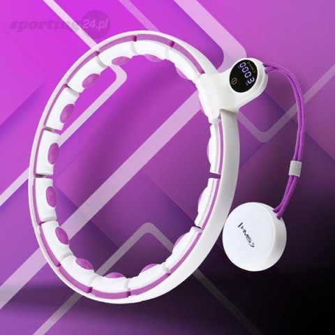 HHM17 HULA HOP WHITE/VIOLET Z MAGNESAMI I OBCIĄŻNIKIEM + LICZNIK HMS HHM17 HULA HOP WHITE/VIOLET Z MAGNESAMI I OBCIĄŻNIKIEM + LICZNIK HMS