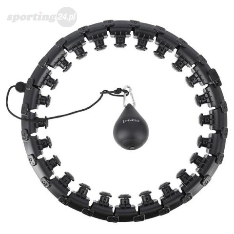 HHW01 HULA HOP BLACK Z WYPUSTKAMI I OBCIĄŻNIKIEM HMS HHW01 HULA HOP BLACK Z WYPUSTKAMI I OBCIĄŻNIKIEM HMS