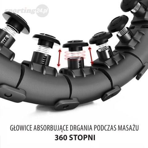HHW01 HULA HOP BLACK Z WYPUSTKAMI I OBCIĄŻNIKIEM HMS HHW01 HULA HOP BLACK Z WYPUSTKAMI I OBCIĄŻNIKIEM HMS
