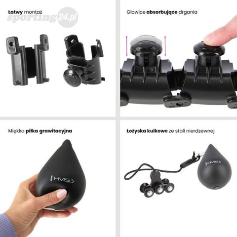 HHW01 HULA HOP BLACK Z WYPUSTKAMI I OBCIĄŻNIKIEM HMS HHW01 HULA HOP BLACK Z WYPUSTKAMI I OBCIĄŻNIKIEM HMS