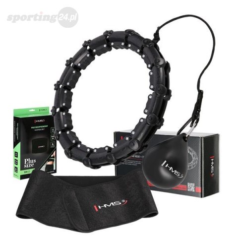 ZESTAW HULA HOP HHW11 BLACK Z WYPUSTKAMI I OBCIĄŻNIKIEM + PAS BR163 BLACK PLUS SIZE HMS ZESTAW HULA HOP HHW11 BLACK Z WYPUSTKAMI I OBCIĄŻNIKIEM + PAS BR163 BLACK PLUS SIZE HMS