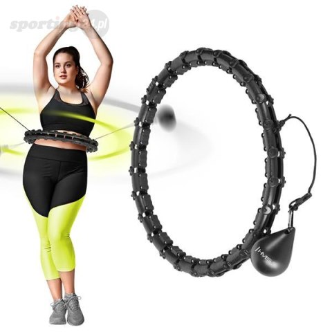 ZESTAW HULA HOP HHW11 BLACK Z WYPUSTKAMI I OBCIĄŻNIKIEM + PAS BR163 BLACK PLUS SIZE HMS ZESTAW HULA HOP HHW11 BLACK Z WYPUSTKAMI I OBCIĄŻNIKIEM + PAS BR163 BLACK PLUS SIZE HMS