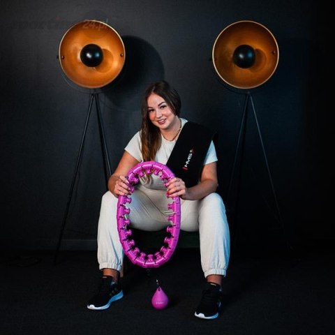 ZESTAW HULA HOP HHW12 VIOLET Z WYPUSTKAMI I OBCIĄŻNIKIEM HMS + PAS BR163 BLACK PLUS SIZE ZESTAW HULA HOP HHW12 VIOLET Z WYPUSTKAMI I OBCIĄŻNIKIEM HMS + PAS BR163 BLACK PLUS SIZE
