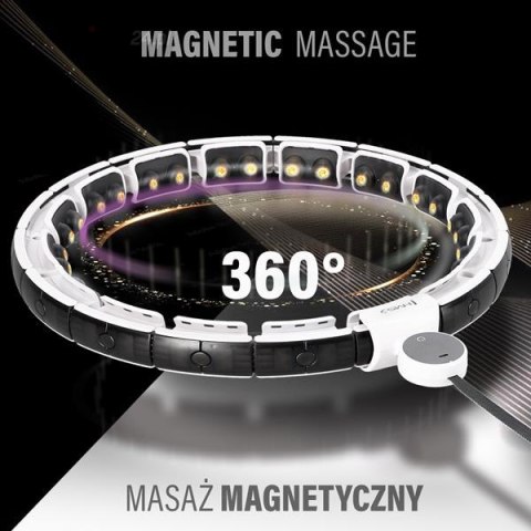 ZESTAW HULA HOP MAGNETYCZNY WHITE HHM16 Z LICZNIKIEM HMS + PAS WYSZCZUPLAJĄCY BR163 BLACK ZESTAW HULA HOP MAGNETYCZNY WHITE HHM16 Z LICZNIKIEM HMS + PAS WYSZCZUPLAJĄCY BR163 BLACK