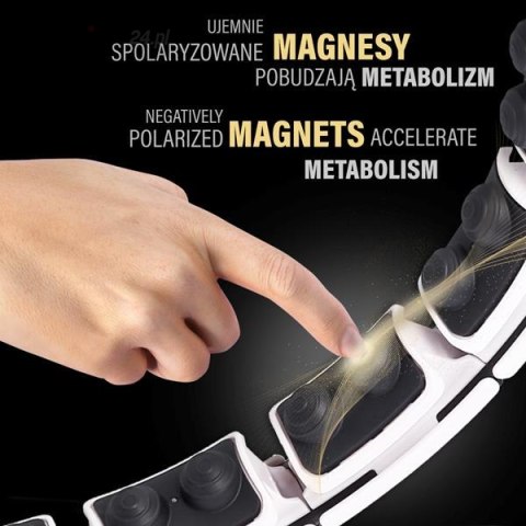 ZESTAW HULA HOP MAGNETYCZNY WHITE HHM16 Z LICZNIKIEM HMS + PAS WYSZCZUPLAJĄCY BR163 BLACK ZESTAW HULA HOP MAGNETYCZNY WHITE HHM16 Z LICZNIKIEM HMS + PAS WYSZCZUPLAJĄCY BR163 BLACK