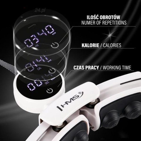 ZESTAW HULA HOP MAGNETYCZNY WHITE HHM16 Z LICZNIKIEM HMS + PAS WYSZCZUPLAJĄCY BR163 BLACK ZESTAW HULA HOP MAGNETYCZNY WHITE HHM16 Z LICZNIKIEM HMS + PAS WYSZCZUPLAJĄCY BR163 BLACK