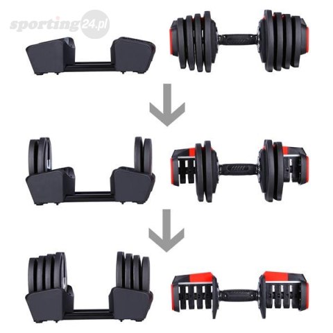 SGR18 PRO SET 3W1 ZESTAW REGULOWANYCH SZTANGIELEK 41 KG HMS SGR18 PRO SET 3W1 ZESTAW REGULOWANYCH SZTANGIELEK 41 KG HMS