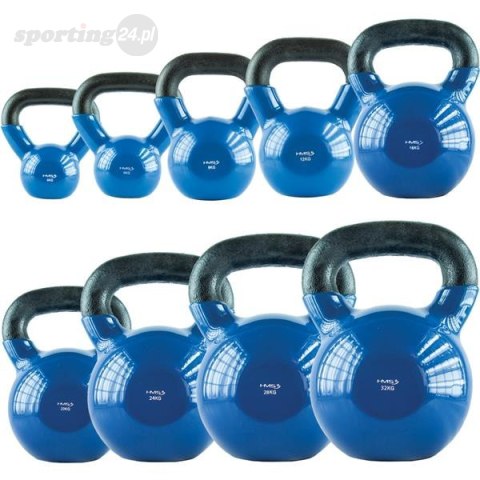 KNV08 BLUE KETTLEBELL ŻELIWNY POKRYTY WINYLEM HMS KNV08 BLUE KETTLEBELL ŻELIWNY POKRYTY WINYLEM HMS