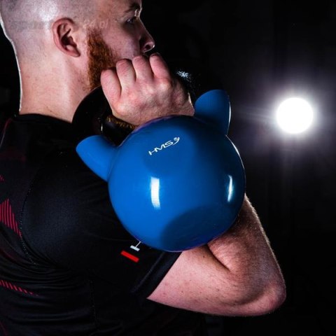 KNV08 BLUE KETTLEBELL ŻELIWNY POKRYTY WINYLEM HMS KNV08 BLUE KETTLEBELL ŻELIWNY POKRYTY WINYLEM HMS