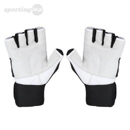 RST04 WHITE-BLACK ROZM. XXL RĘKAWICE NA SIŁOWNIĘ HMS