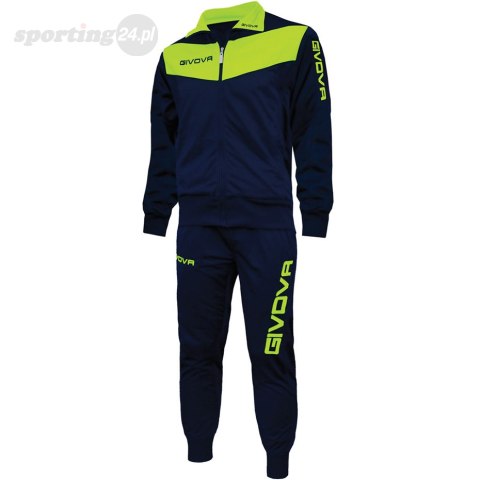 Dres Givova Tuta Visa Fluo granatowo-zielony TR018F 0419 Givova Dres Givova Tuta Visa Fluo granatowo-zielony TR018F 0419 Givova