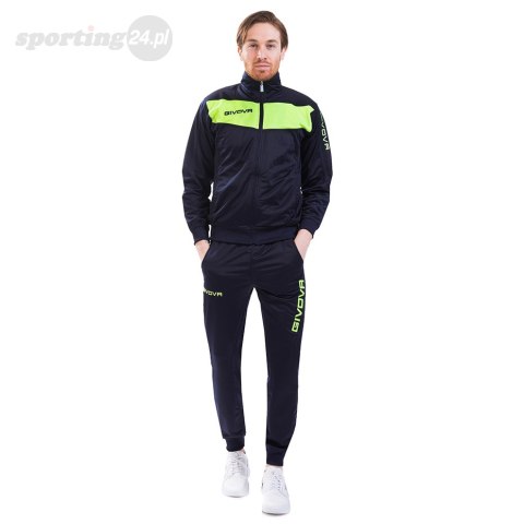 Dres Givova Tuta Visa Fluo granatowo-zielony TR018F 0419 Givova Dres Givova Tuta Visa Fluo granatowo-zielony TR018F 0419 Givova