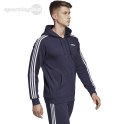 Bluza męska adidas Essentials 3 Stripes FZ FT granatowa DU0471 Adidas