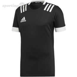 Koszulka do rugby męska adidas TW 3S Jersey F czarno-biała DY8502 Adidas