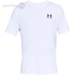 Koszulka męska Under Armour Sportstyle Left Chest SS biała 1326799 100 Under Armour