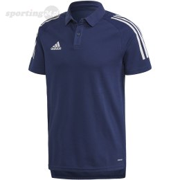 Koszulka męska adidas Condivo 20 Polo granatowo-biała ED9245 Adidas teamwear