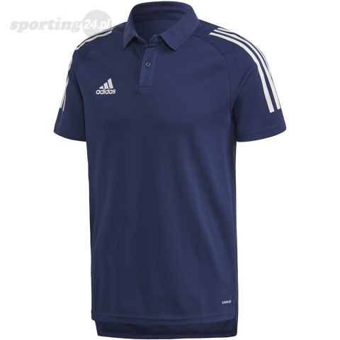 Koszulka męska adidas Condivo 20 Polo granatowo-biała ED9245 Adidas teamwear Koszulka męska adidas Condivo 20 Polo granatowo-biała ED9245 Adidas teamwear