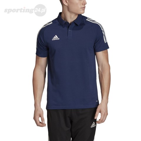 Koszulka męska adidas Condivo 20 Polo granatowo-biała ED9245 Adidas teamwear Koszulka męska adidas Condivo 20 Polo granatowo-biała ED9245 Adidas teamwear