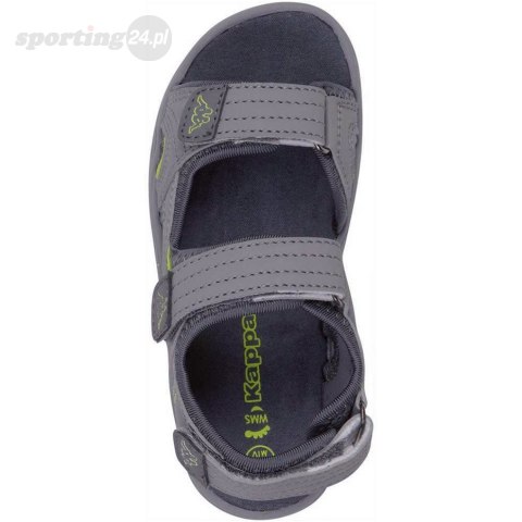 Sandały dla dzieci Kappa Early II K Footwear Kids szaro-limonkowe 260373K 1633 Kappa Sandały dla dzieci Kappa Early II K Footwear Kids szaro-limonkowe 260373K 1633 Kappa