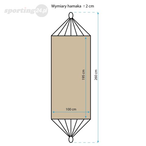 Hamak Classic Royokamp 1-osobowy 200 cm x 100 cm 1021065 Royokamp Hamak Classic Royokamp 1-osobowy 200 cm x 100 cm 1021065 Royokamp