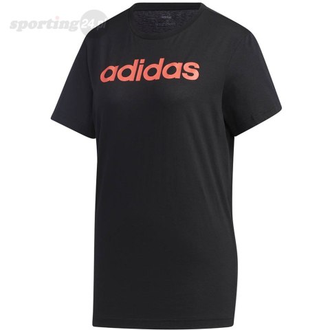 Koszulka damska adidas Essentials Linear Loose Tee czarna GL6333 Adidas Koszulka damska adidas Essentials Linear Loose Tee czarna GL6333 Adidas