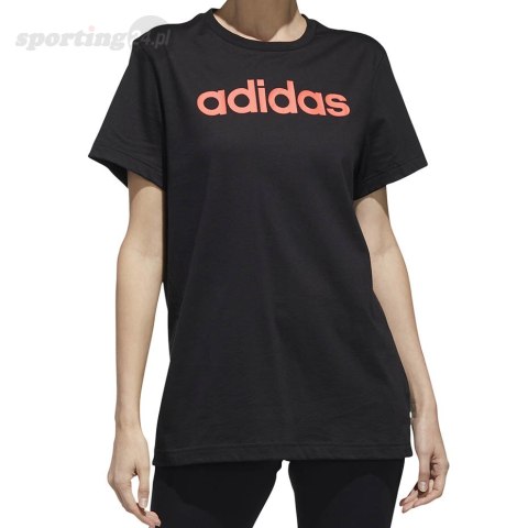 Koszulka damska adidas Essentials Linear Loose Tee czarna GL6333 Adidas Koszulka damska adidas Essentials Linear Loose Tee czarna GL6333 Adidas