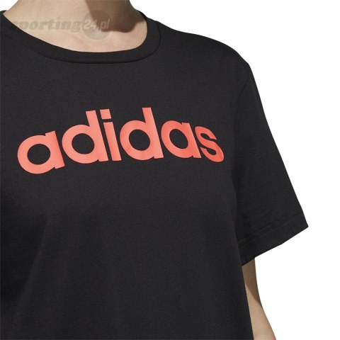 Koszulka damska adidas Essentials Linear Loose Tee czarna GL6333 Adidas Koszulka damska adidas Essentials Linear Loose Tee czarna GL6333 Adidas