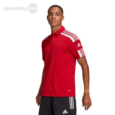 Koszulka męska adidas Squadra 21 Polo czerowna GP6429 Adidas teamwear Koszulka męska adidas Squadra 21 Polo czerowna GP6429 Adidas teamwear