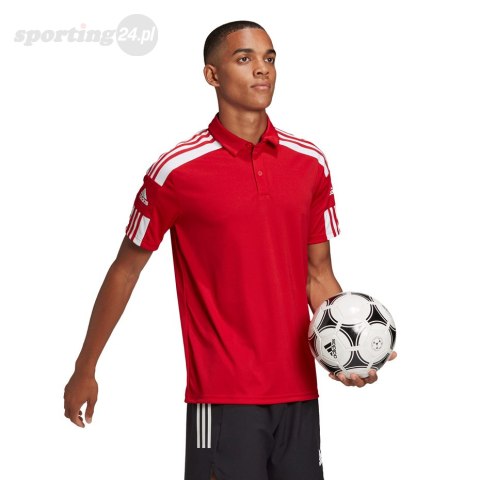 Koszulka męska adidas Squadra 21 Polo czerowna GP6429 Adidas teamwear Koszulka męska adidas Squadra 21 Polo czerowna GP6429 Adidas teamwear