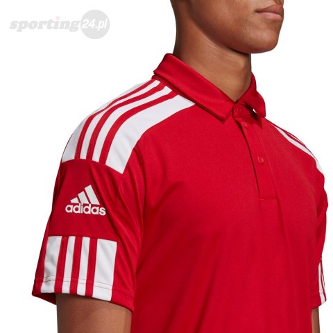 Koszulka męska adidas Squadra 21 Polo czerowna GP6429 Adidas teamwear Koszulka męska adidas Squadra 21 Polo czerowna GP6429 Adidas teamwear