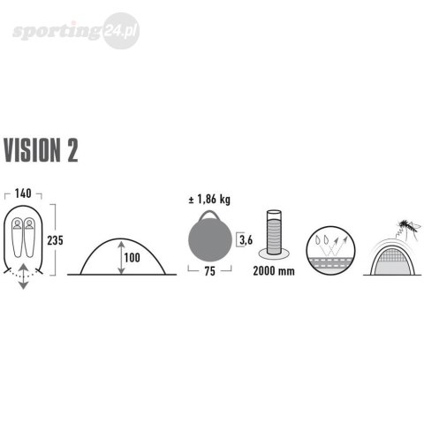 Namiot High Peak Vision 2 czarny 10280 High Peak Namiot High Peak Vision 2 czarny 10280 High Peak