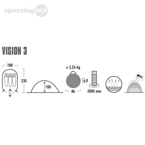 Namiot High Peak Vision 3 czarny 10290 High Peak Namiot High Peak Vision 3 czarny 10290 High Peak