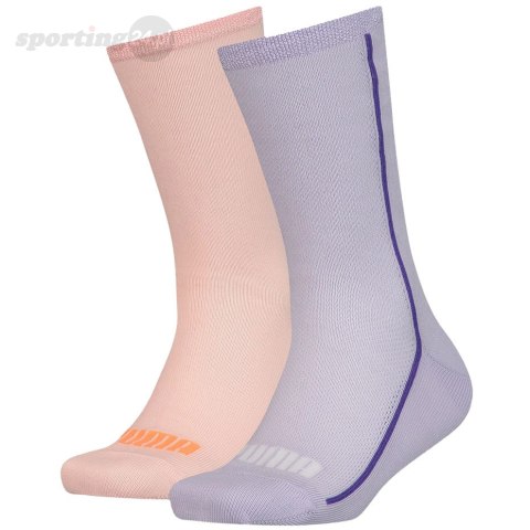 Skarpety dla dzieci Puma Mesh Sock 2 pary fioletowe, brzoskwiniowe 907628 02 Puma Skarpety dla dzieci Puma Mesh Sock 2 pary fioletowe, brzoskwiniowe 907628 02 Puma