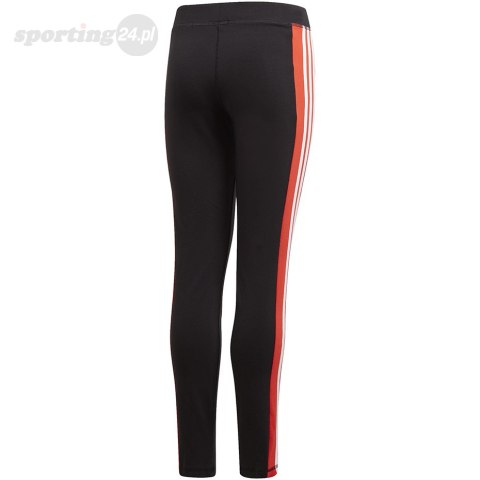 Spodnie dla dzieci adidas Yg Lin 3s Tight czarno-czerwone GD6214 Adidas Spodnie dla dzieci adidas Yg Lin 3s Tight czarno-czerwone GD6214 Adidas
