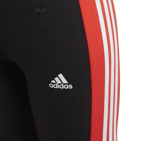 Spodnie dla dzieci adidas Yg Lin 3s Tight czarno-czerwone GD6214 Adidas Spodnie dla dzieci adidas Yg Lin 3s Tight czarno-czerwone GD6214 Adidas