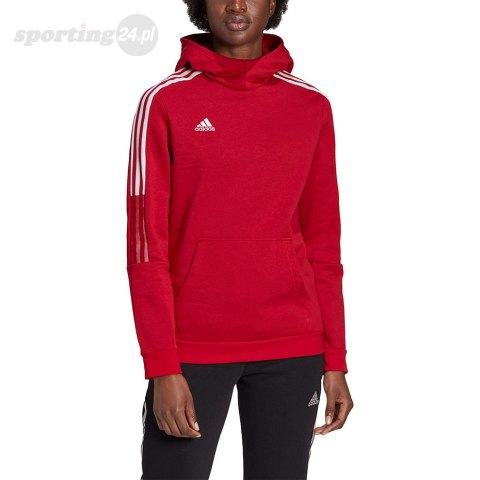 Bluza damska adidas Tiro 21 Sweat Hoody czerwona GM7327 Adidas teamwear Bluza damska adidas Tiro 21 Sweat Hoody czerwona GM7327 Adidas teamwear
