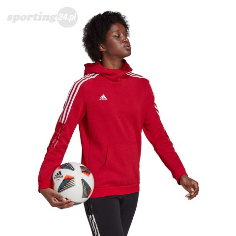 Bluza damska adidas Tiro 21 Sweat Hoody czerwona GM7327 Adidas teamwear Bluza damska adidas Tiro 21 Sweat Hoody czerwona GM7327 Adidas teamwear