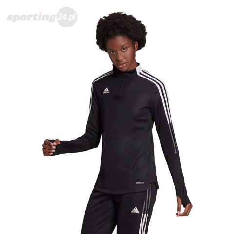 Bluza damska adidas Tiro 21 Training Top czarna GM7318 Adidas teamwear Bluza damska adidas Tiro 21 Training Top czarna GM7318 Adidas teamwear