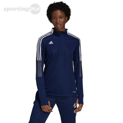 Bluza damska adidas Tiro 21 Training Top granatowa GK9660 Adidas teamwear Bluza damska adidas Tiro 21 Training Top granatowa GK9660 Adidas teamwear