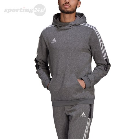 Bluza męska adidas Tiro 21 Sweat Hoody szara GP8805 Adidas teamwear Bluza męska adidas Tiro 21 Sweat Hoody szara GP8805 Adidas teamwear