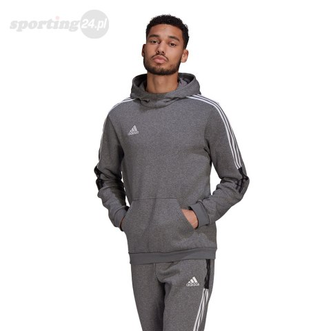 Bluza męska adidas Tiro 21 Sweat Hoody szara GP8805 Adidas teamwear Bluza męska adidas Tiro 21 Sweat Hoody szara GP8805 Adidas teamwear