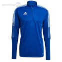 Bluza męska adidas Tiro 21 Training Top niebieska GH7302 Adidas teamwear Bluza męska adidas Tiro 21 Training Top niebieska GH7302 Adidas teamwear