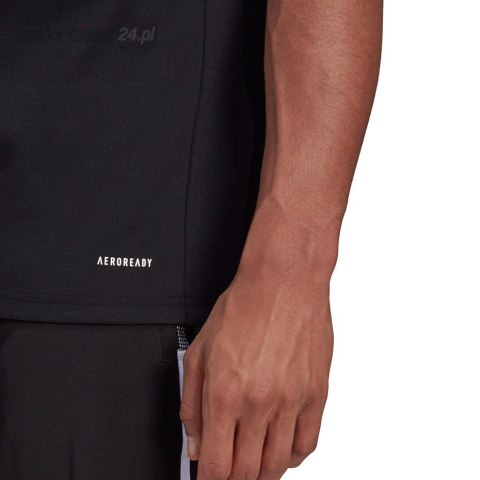 Koszulka męska adidas Tiro 21 Polo czarna GM7367 Adidas teamwear Koszulka męska adidas Tiro 21 Polo czarna GM7367 Adidas teamwear
